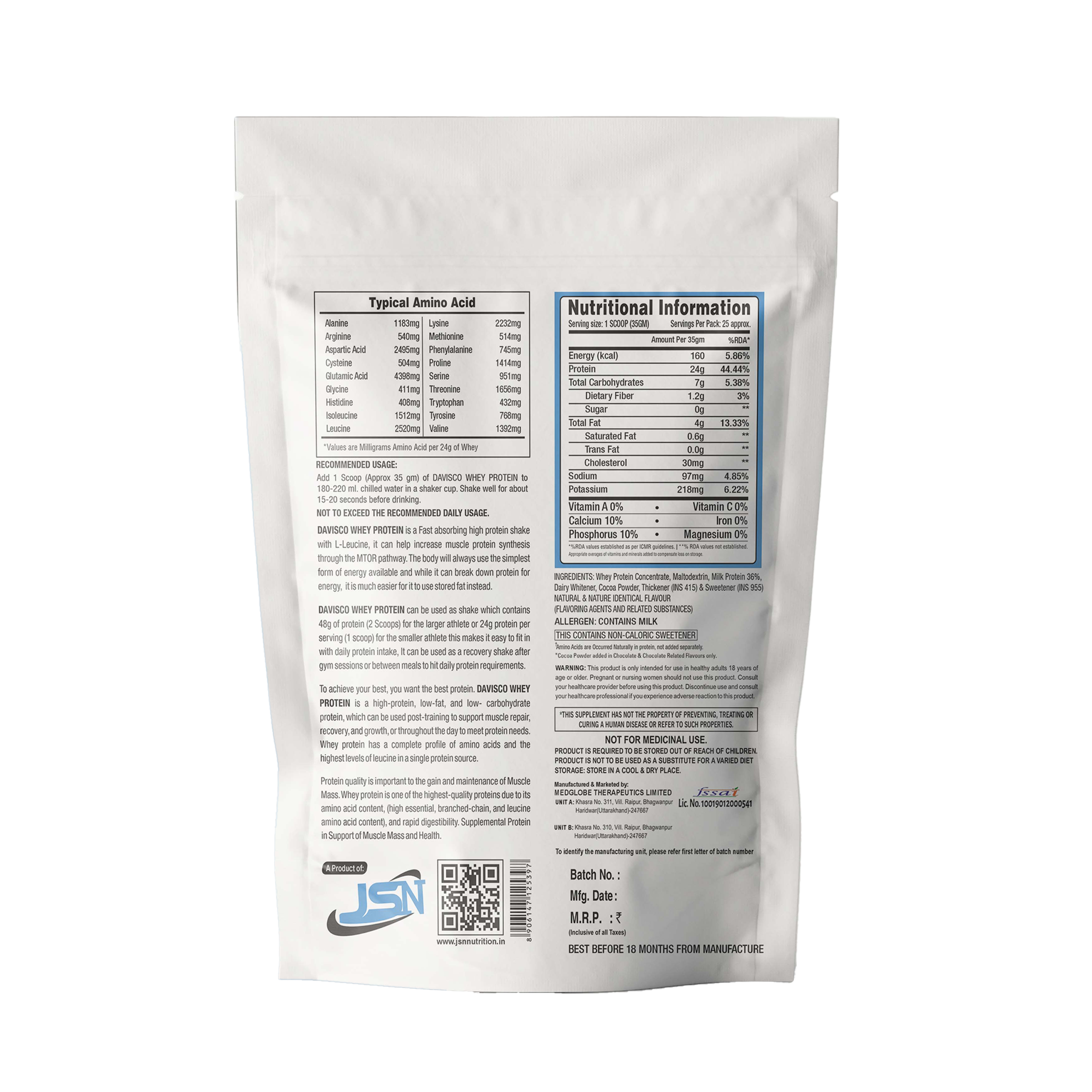 JSN Davisco Whey Protein 2 lbs - Image 2
